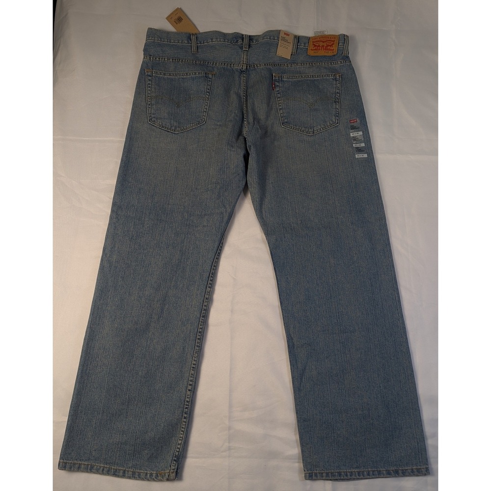 Levis 569 Loose Straight Jeans Mens 42x32 Light Wash Denim Blue 00569-0601 NWT - Picture 2 of 12